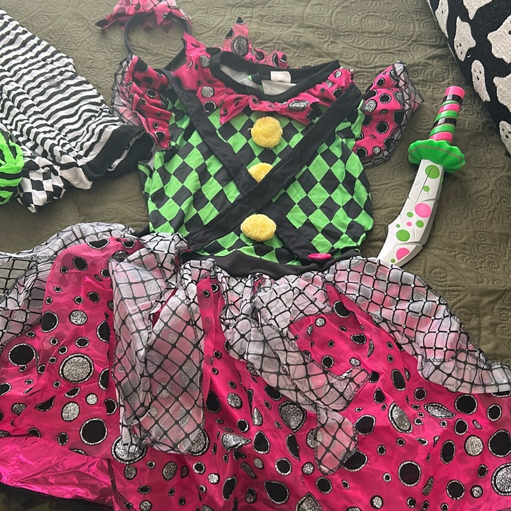 Colorful Harlequin Costume Dress